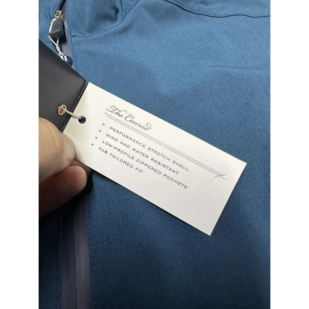 NWT Mens Holderness & Bourne The Conrad Vest Dry Luxe Performance Teal Blue Sz S